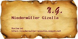 Niedermüller Gizella névjegykártya