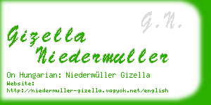 gizella niedermuller business card