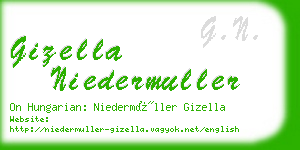 gizella niedermuller business card